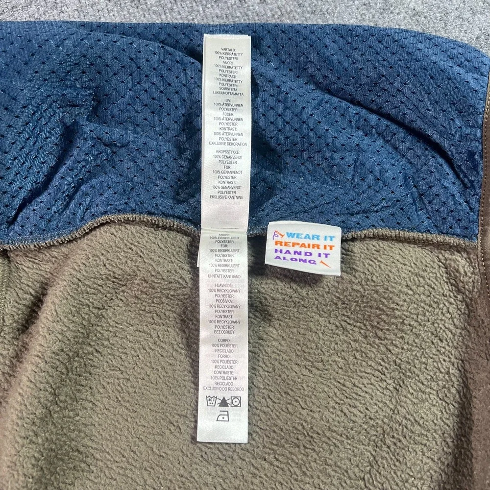 Patagonia Kids XL 14 Brown Sherpa Fleece Full Zip Jacket Winter Travel 65170